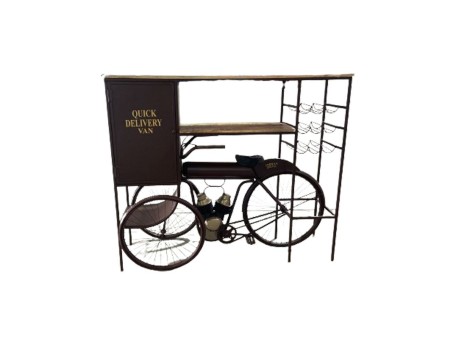 ΚΟΝΣΟΛΑ BAR TRICYCLE BORDEAUX ΦΥΣΙΚΟ 178x53x145