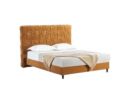 ΚΡΕΒΑΤΙ BALZAK (ΓΙΑ ΣΤΡΩΜΑ 160x200cm) CAMEL 222x186x130