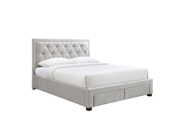 ΚΡΕΒΑΤΙ NOBLE (ΓΙΑ ΣΤΡΩΜΑ 160x200cm) ΓΚΡΙ ΑΝΟΙΧΤΟ 216.5x165x122