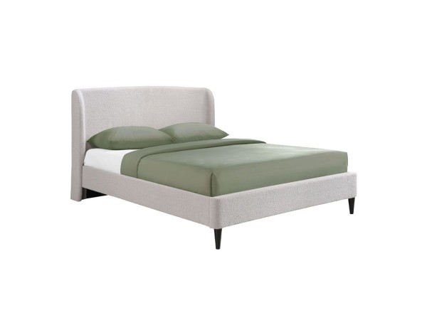 ΚΡΕΒΑΤΙ TEDDY (ΓΙΑ ΣΤΡΩΜΑ 160x200cm) ΓΚΡΙ ΑΝΟΙΧΤΟ 221x171.5x111