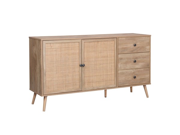 ΜΠΟΥΦΕΣ AMMOS 3ΣΥΡΤΑΡΙΑ ΦΥΣΙΚΟ ΜΕ RATTAN 150x39x79