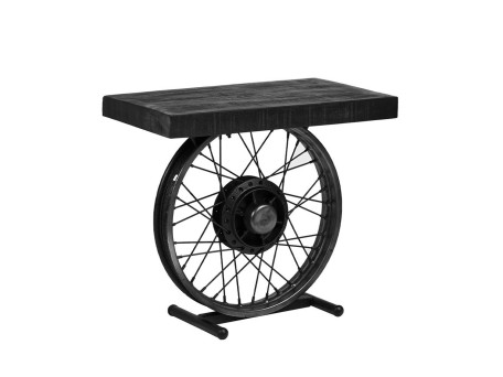 ΤΡΑΠΕΖΙ  ΒΟΗΘΗΤΙΚΟ WHEEL ΜΑΥΡΟ ΑΣΗΜΙ 61x36x56