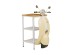 ΤΡΑΠΕΖΙ  ΒΟΗΘΗΤΙΚΟ MINI VESPA ΜΕ ΡΑΦΙΑ CREAM ΛΕΥΚΟ ΦΥΣΙΚΟ 61x45x88