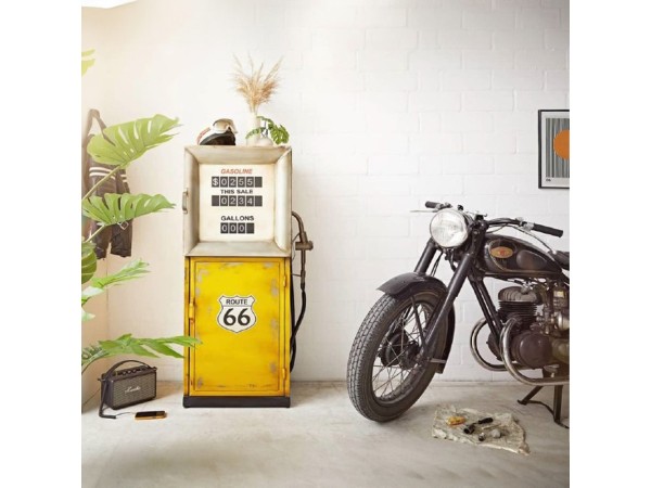 ΒΙΒΛΙΟΘΗΚΗ ΧΑΜΗΛΗ ROUTE 66 ΠΟΛΥΧΡΩΜΗ ΜΕ PATTERN 57x44x130