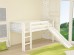 Παιδικό κρεβάτι υπερυψωμένο με τσουλήθρα Dream λευκό οξιά