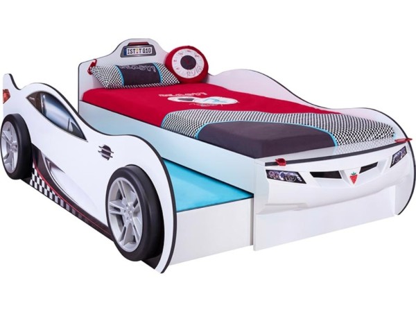Παιδικό κρεβάτι αυτοκίνητο Διπλό Λευκό GT-1310