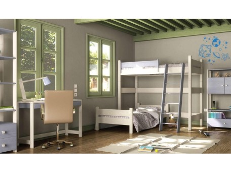 Κουκέτα Γωνιακή μονή όλο μασίφ ξύλο φοίνικας Κουκέτα Γωνιακή μονή όλο μασίφ ξύλο φοίνικας