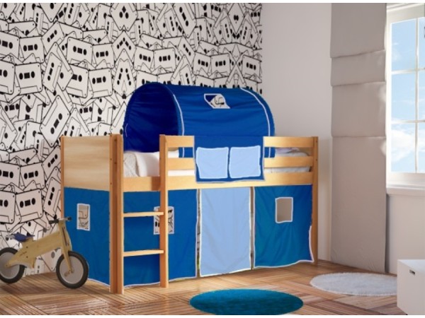 Παιδικό κρεβάτι υπερυψωμένο Dream σε φυσικό χρώμα