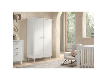 Forrest Δίφυλλη ξύλινη Ντουλάπα Λευκή 