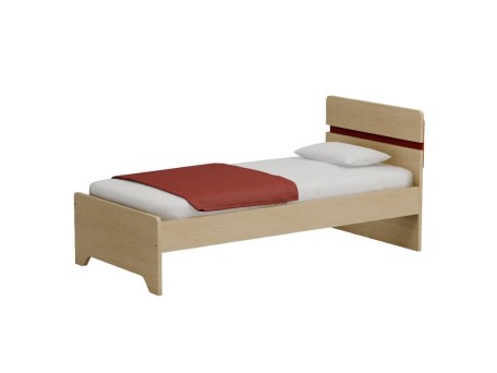 Μονό Κρεβάτι Rave δρυς/κόκκινο Μονό Κρεβάτι Rave δρυς/κόκκινο