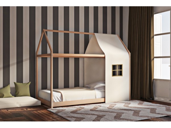 Παιδικό κρεβάτι Μοντεσσόρι  House Frame οξιά 90 Χ 200 φυσικό