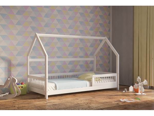 Παιδικό κρεβάτι σπιτάκι  House bed Genius οξιά 90 Χ 190 λευκό 
