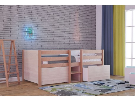 Παιδικός καναπές κρεβάτι Queen φυσικό οξιά Παιδικός καναπές κρεβάτι Queen φυσικό οξιά