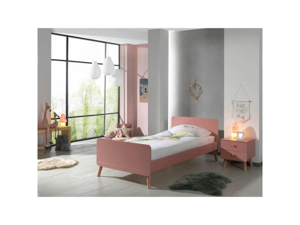Κρεβάτι ξύλινο Billy ροζ