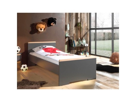 Κρεβάτι ξύλινο London γκρι