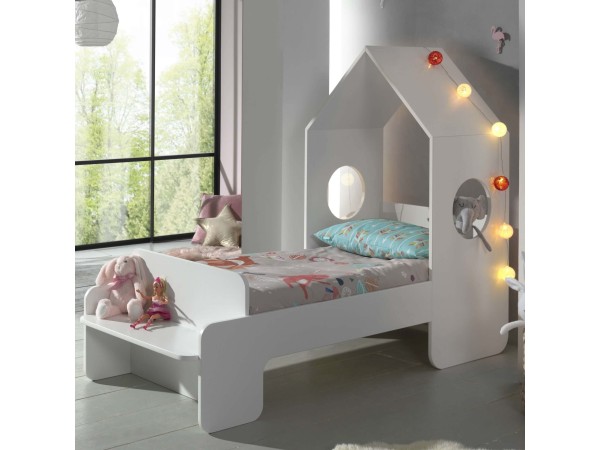 Παιδικό κρεβάτι σπιτάκι Casami 140 Λευκό 