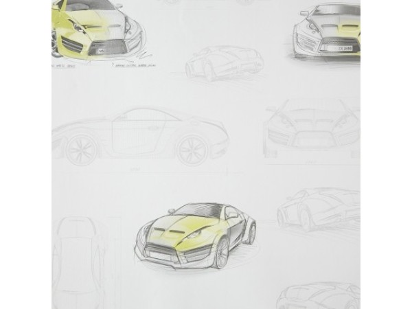 Ταπετσαρία Τοίχου Concept Car Lime