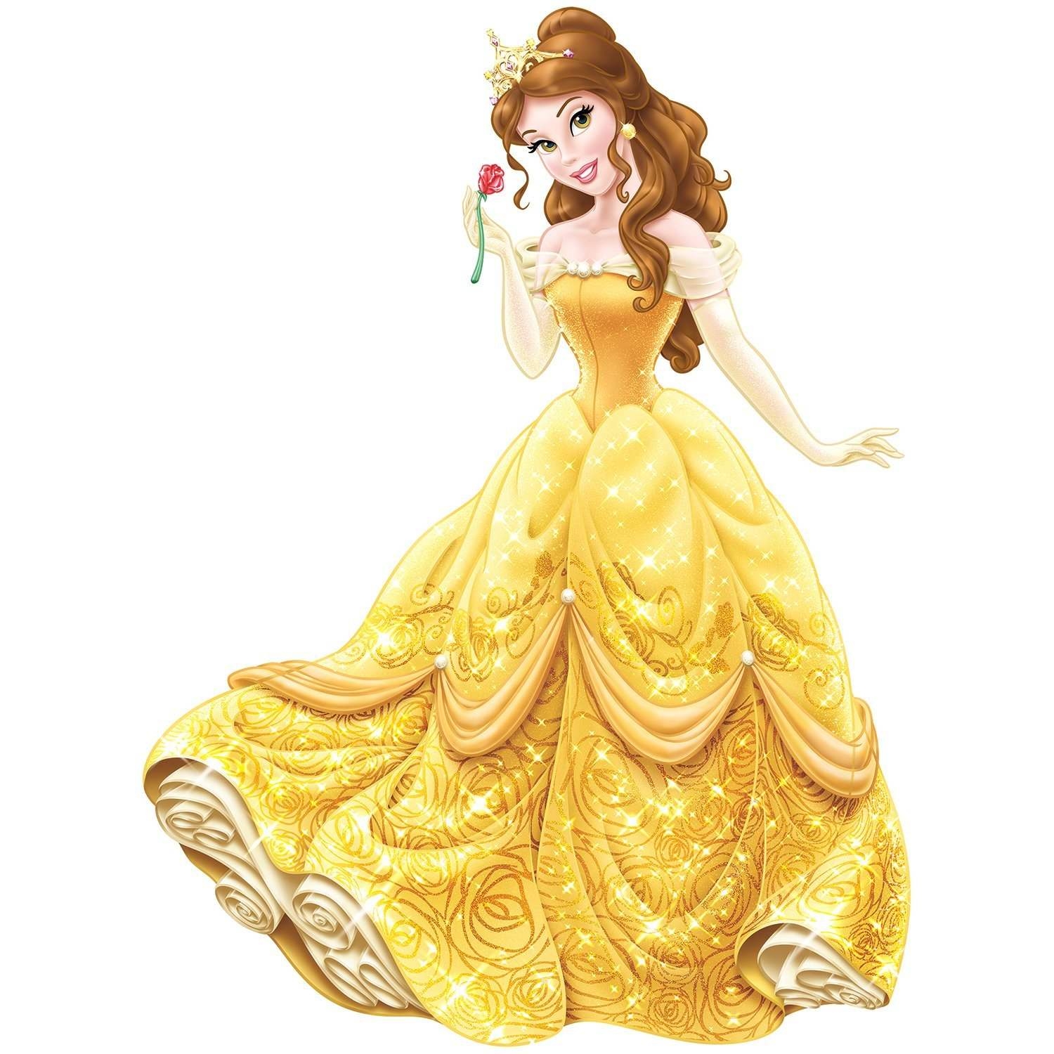 Αυτοκόλλητο Disney Princess Belle Giant Wall Decals with Glitter
